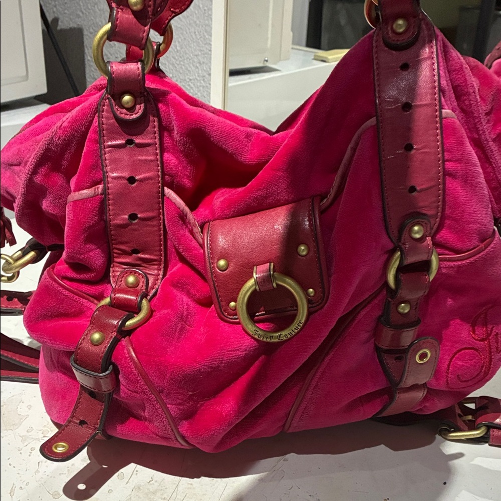 Stylish Pink Juicy Couture Bag Velour